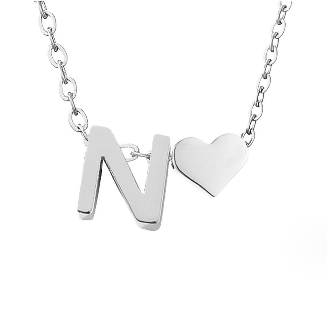 Forever Love & Letter Silver Necklace - Beautiful Earth Boutique