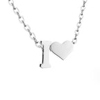 Forever Love & Letter Silver Necklace - Beautiful Earth Boutique