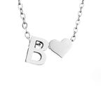 Forever Love & Letter Silver Necklace - Beautiful Earth Boutique