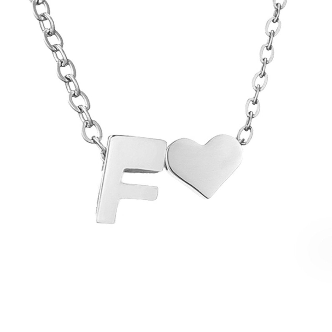 Forever Love & Letter Silver Necklace - Beautiful Earth Boutique