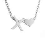 Forever Love & Letter Silver Necklace - Beautiful Earth Boutique