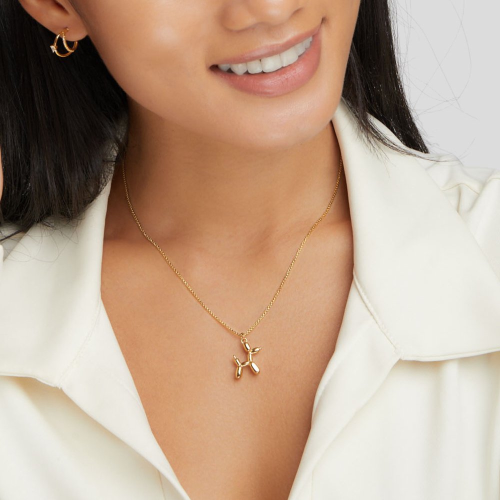 Gold Balloon Animal Necklace - Beautiful Earth Boutique