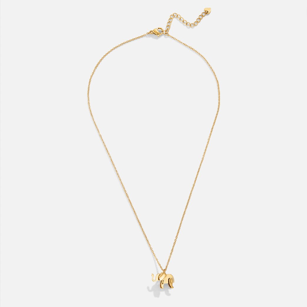 Gold Elephant Necklace - Beautiful Earth Boutique