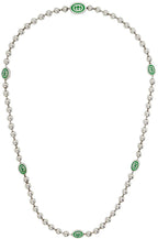 INTERLOCKING G BOULE CHAIN NECKLACE SILVER