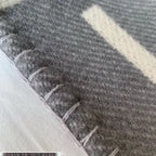 HM Avalon Throw Blanket Ecru Gris Wool Cashmere