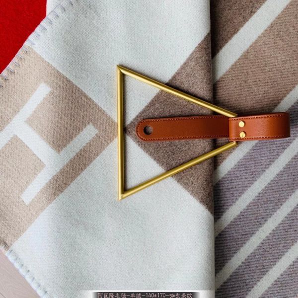 HM Avalon Throw Blanket Ecru Naturel Wool Cashmere