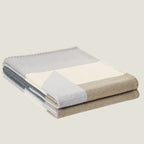 HM Drapeau Blanket Acier and Perle Wool Cashmere
