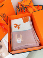 HM Avalon Epopee Blanket Mandarine Wool Cashmere