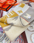 HM Avalon Epopee Blanket Jaune Wool Cashmere