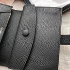 HM Bearn 10cm Mini Wallet In Black Epsom Leather