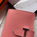 HM Bearn 10cm Mini Wallet In Rose Confetti Epsom Leather