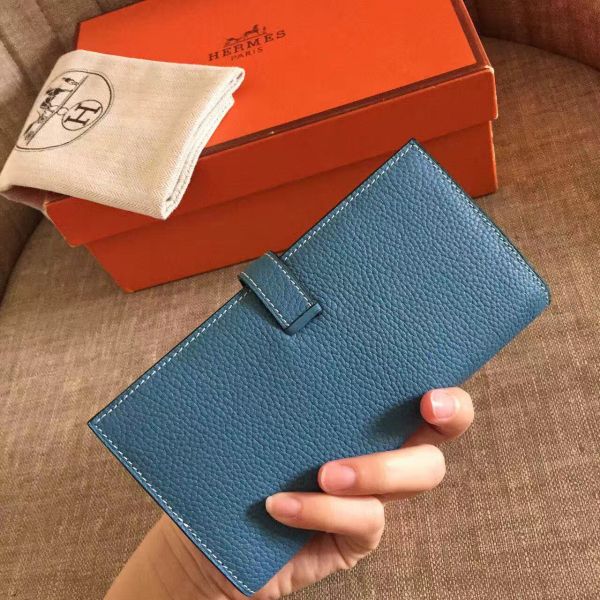 HM Blue Jean Clemence Bearn 17,5 Gusset Wallet