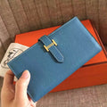 HM Blue Jean Clemence Bearn 17,5 Gusset Wallet