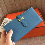 HM Blue Jean Clemence Bearn 17,5 Gusset Wallet