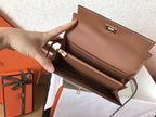 Kelly Long Wallet 20cm Brown Epsom Leather