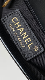 CC 2025 Medium Flap Bag  Black Patent Calfskin