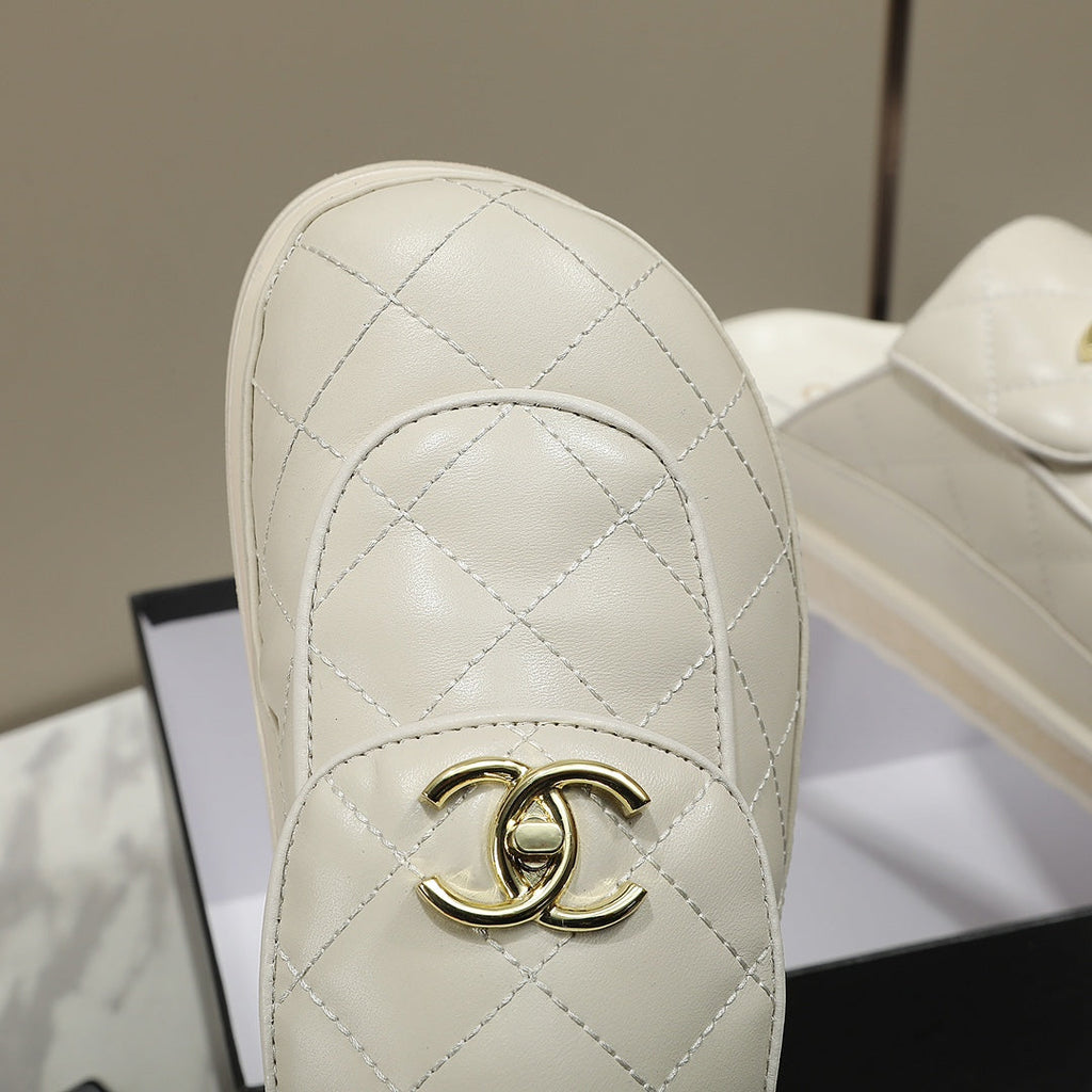 CC Dad Sandal Mule Quilted Calfskin