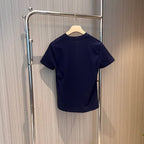 Miu Miu Letter Logo Patch Embroidered T-shirt Cotton