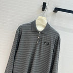 Miu Miu 25 Striped Set Gray Cotton