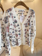 CD 25 Flower Sweater Multicolor Silk Mohair