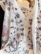 CD 25 Flower Sweater Multicolor Silk Mohair