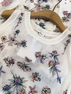 CD 25 Flower Vest Multicolor Silk Mohair