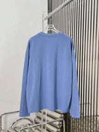 Miu Miu 25 Letter Embroidered Long-sleeved T-shirt Cotton
