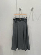 CD 25 Long Skirt With Belt Polyester 210036