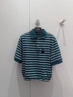 Prada 25 Striped Set Green Cotton 210669