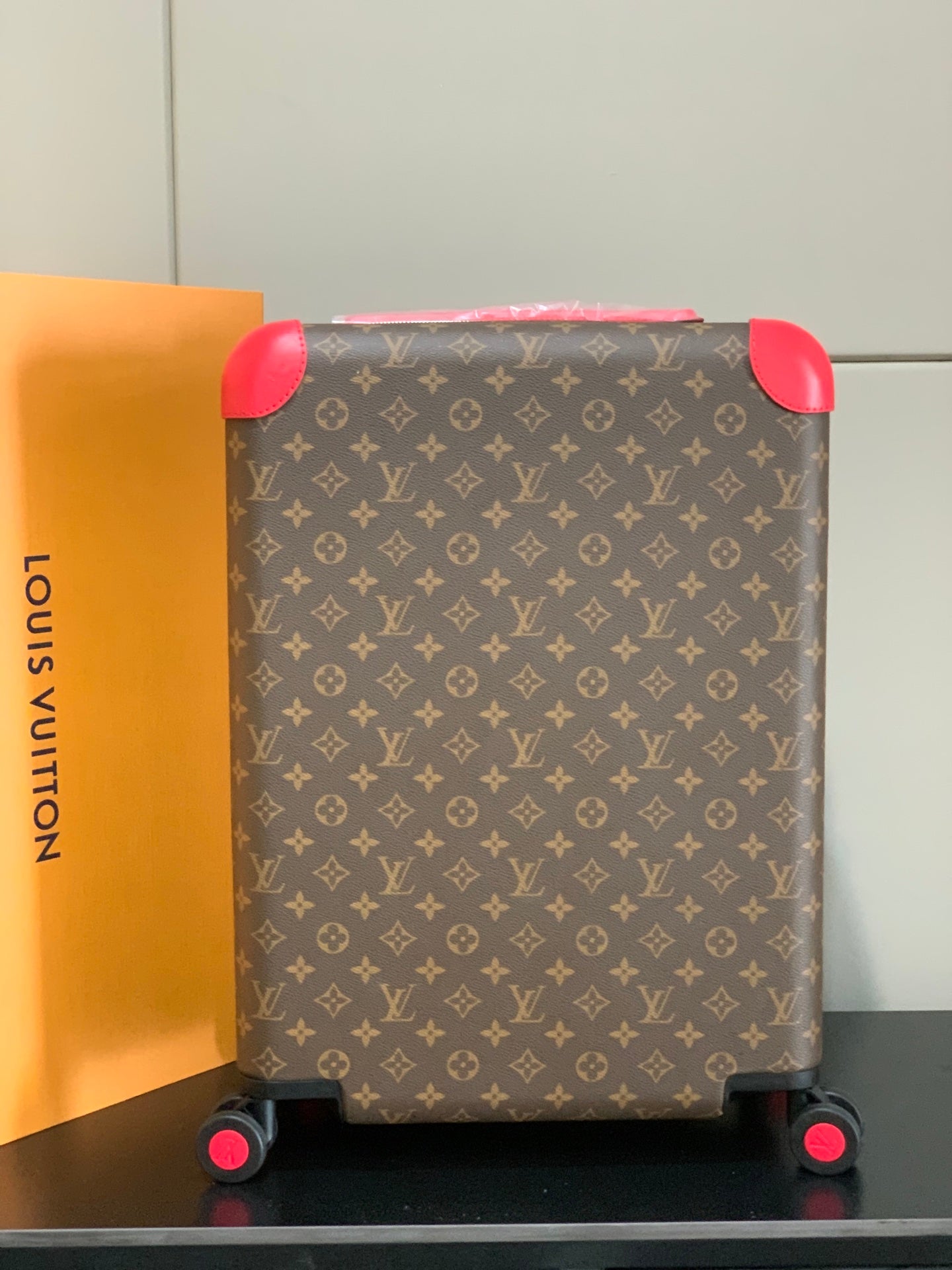LV 2025 Horizon 55 Monogram Suitcase Brown Mix Colors Canvas Cowhide 273953