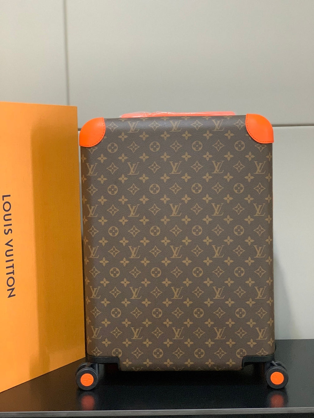 LV 2025 Horizon 55 Monogram Suitcase Brown Mix Colors Canvas Cowhide 273953