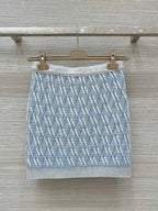 Fendi 25 Monogram Set Blue Silk Wool