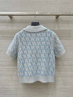Fendi 25 Monogram Set Blue Silk Wool
