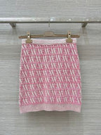 Fendi 25 Monogram Set Cherry Pink Silk Wool