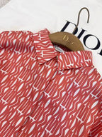 CD 2025 Printed Shirt Dress Silk