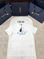 CD 25 Slogan Letter Short Sleeves T-shirt Cotton