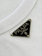 Prada 25 Vest Top Black and White Cotton