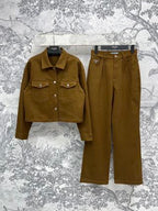 Prada 25 set Pink and Brown Cotton