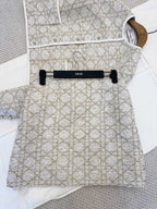 CD 25 Diamond Suit Beige White Cotton Polyester