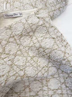 CD 25 Diamond Suit Beige White Cotton Polyester