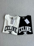 Celine 25 Arc de Triomphe Series Loose Fit Short Sleeve Top Cotton