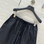 Fendi Hooded Jacket Set Black Silk Fabric
