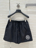 Fendi Hooded Jacket Set Black Silk Fabric