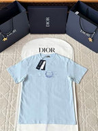 CD 25 Embroidered Grass Cat Short Sleeve cotton