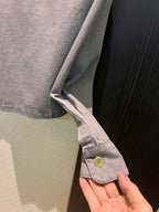 LV Flower Denim Short Jacket Pink Grey