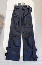 CD 25 Belt Pant Black and Beige Nylon Polyester