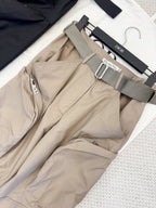 CD 25 Belt Pant Black and Beige Nylon Polyester