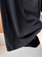 Prada Short Sleeves with Pocket Triangle Logo T-shirt Black Cotton