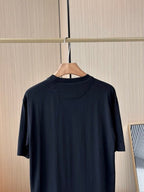 Prada Short Sleeves with Pocket Triangle Logo T-shirt Black Cotton