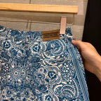 CD Butterfly Print Denim Set Blue White Cotton